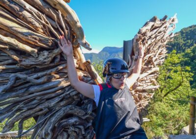 Mirador en la Tirolina diseñado para hacerse fotos.